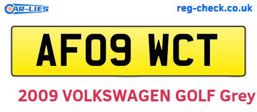 AF09WCT are the vehicle registration plates.