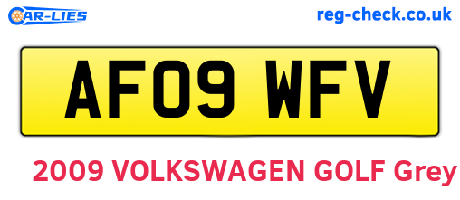 AF09WFV are the vehicle registration plates.
