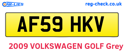 AF59HKV are the vehicle registration plates.