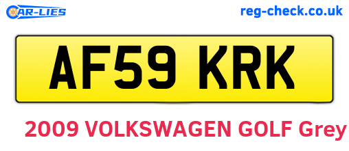 AF59KRK are the vehicle registration plates.