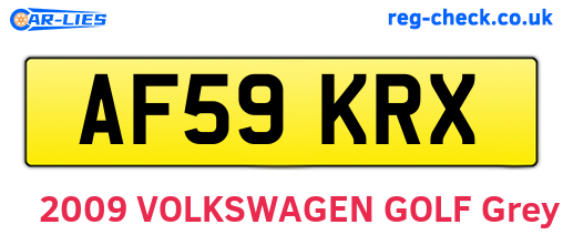 AF59KRX are the vehicle registration plates.