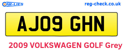 AJ09GHN are the vehicle registration plates.