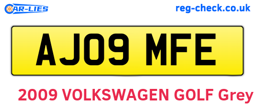 AJ09MFE are the vehicle registration plates.
