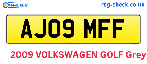 AJ09MFF are the vehicle registration plates.