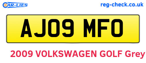 AJ09MFO are the vehicle registration plates.