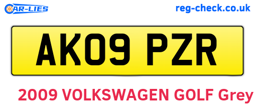 AK09PZR are the vehicle registration plates.