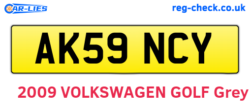 AK59NCY are the vehicle registration plates.
