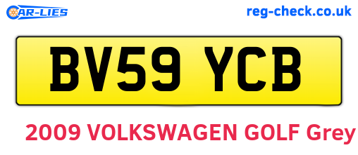 BV59YCB are the vehicle registration plates.