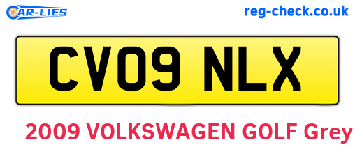 CV09NLX are the vehicle registration plates.