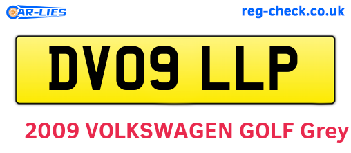 DV09LLP are the vehicle registration plates.
