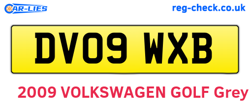 DV09WXB are the vehicle registration plates.