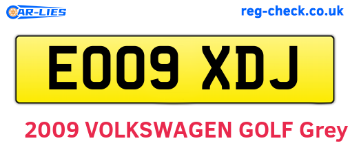 EO09XDJ are the vehicle registration plates.