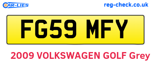 FG59MFY are the vehicle registration plates.