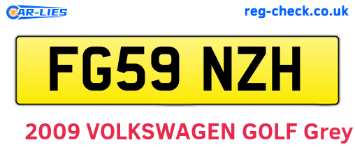 FG59NZH are the vehicle registration plates.