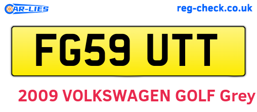 FG59UTT are the vehicle registration plates.