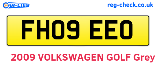 FH09EEO are the vehicle registration plates.