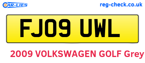 FJ09UWL are the vehicle registration plates.