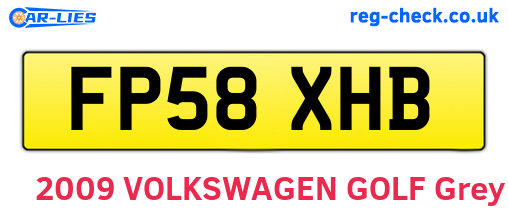 FP58XHB are the vehicle registration plates.