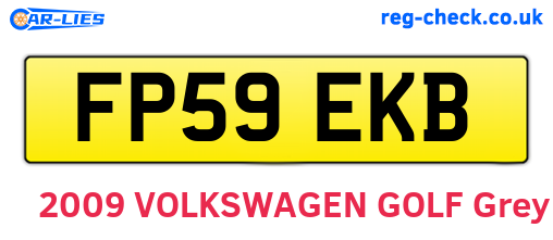 FP59EKB are the vehicle registration plates.