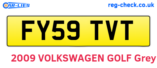 FY59TVT are the vehicle registration plates.