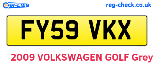 FY59VKX are the vehicle registration plates.