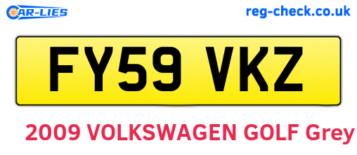 FY59VKZ are the vehicle registration plates.