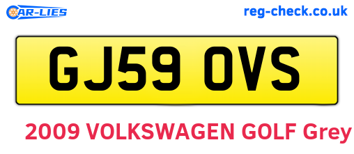 GJ59OVS are the vehicle registration plates.
