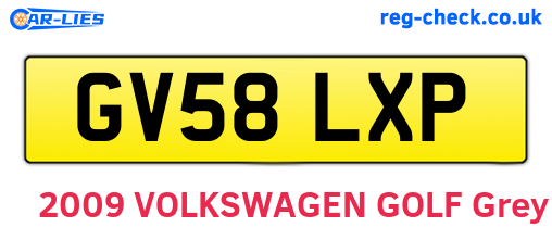 GV58LXP are the vehicle registration plates.