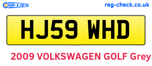 HJ59WHD are the vehicle registration plates.