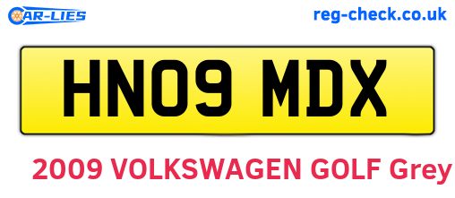 HN09MDX are the vehicle registration plates.