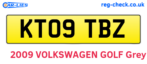 KT09TBZ are the vehicle registration plates.