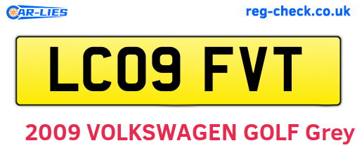 LC09FVT are the vehicle registration plates.