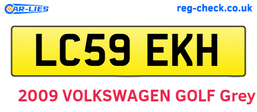 LC59EKH are the vehicle registration plates.