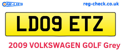 LD09ETZ are the vehicle registration plates.
