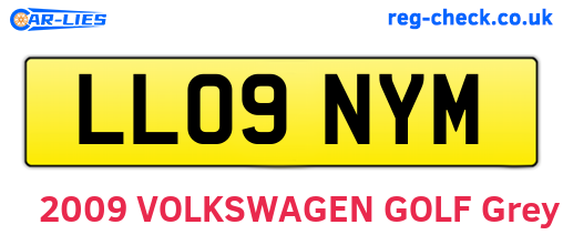 LL09NYM are the vehicle registration plates.