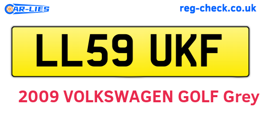 LL59UKF are the vehicle registration plates.