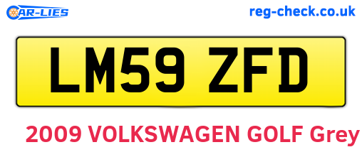 LM59ZFD are the vehicle registration plates.