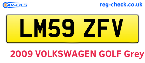 LM59ZFV are the vehicle registration plates.