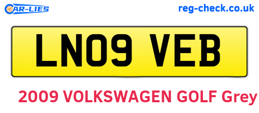 LN09VEB are the vehicle registration plates.