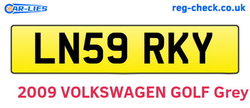 LN59RKY are the vehicle registration plates.
