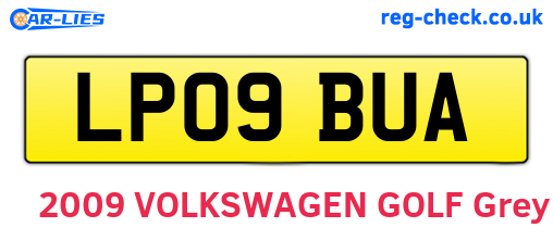 LP09BUA are the vehicle registration plates.