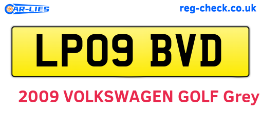 LP09BVD are the vehicle registration plates.