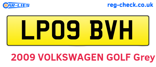 LP09BVH are the vehicle registration plates.