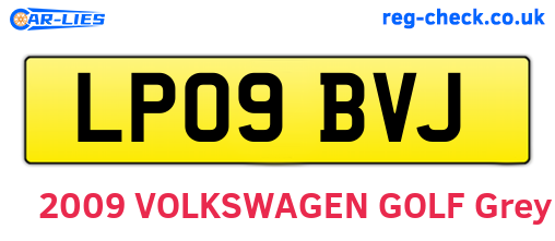 LP09BVJ are the vehicle registration plates.