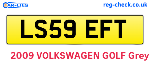 LS59EFT are the vehicle registration plates.