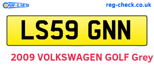 LS59GNN are the vehicle registration plates.