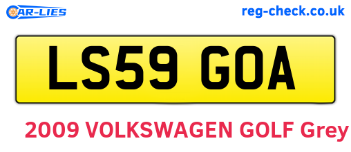 LS59GOA are the vehicle registration plates.