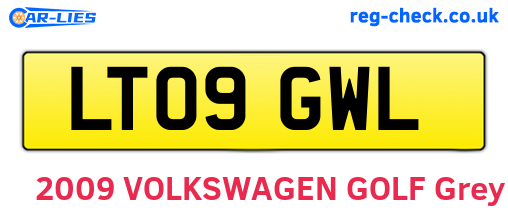 LT09GWL are the vehicle registration plates.