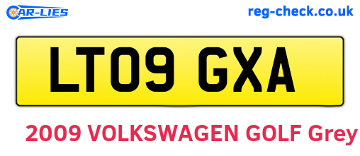 LT09GXA are the vehicle registration plates.