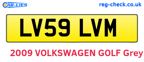 LV59LVM are the vehicle registration plates.